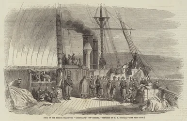 メッシーナ沖のフレンチトランスポート、レフラーテのデッキ